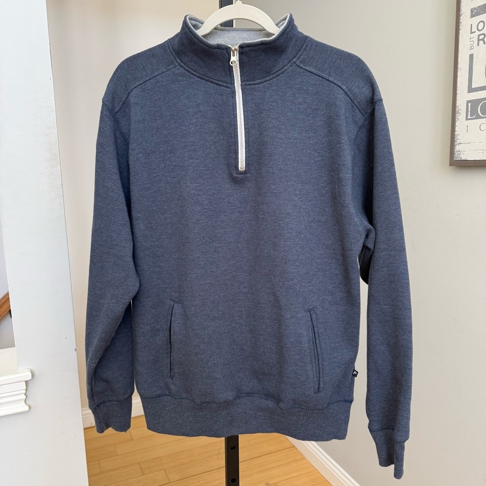 Pennant Fleece-Lined Navy Half-Zip, size Medium